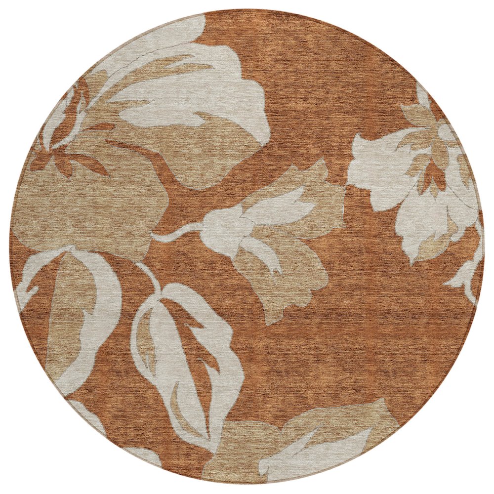Chantille ACN857 Orange 8' x 8' Rug. Picture 1