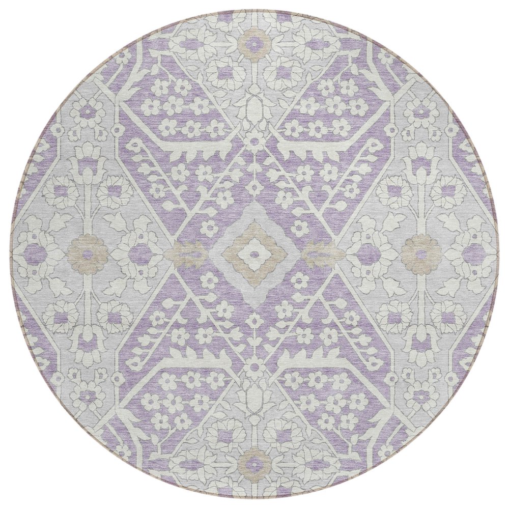 Chantille ACN863 Purple 8' x 8' Rug. Picture 1