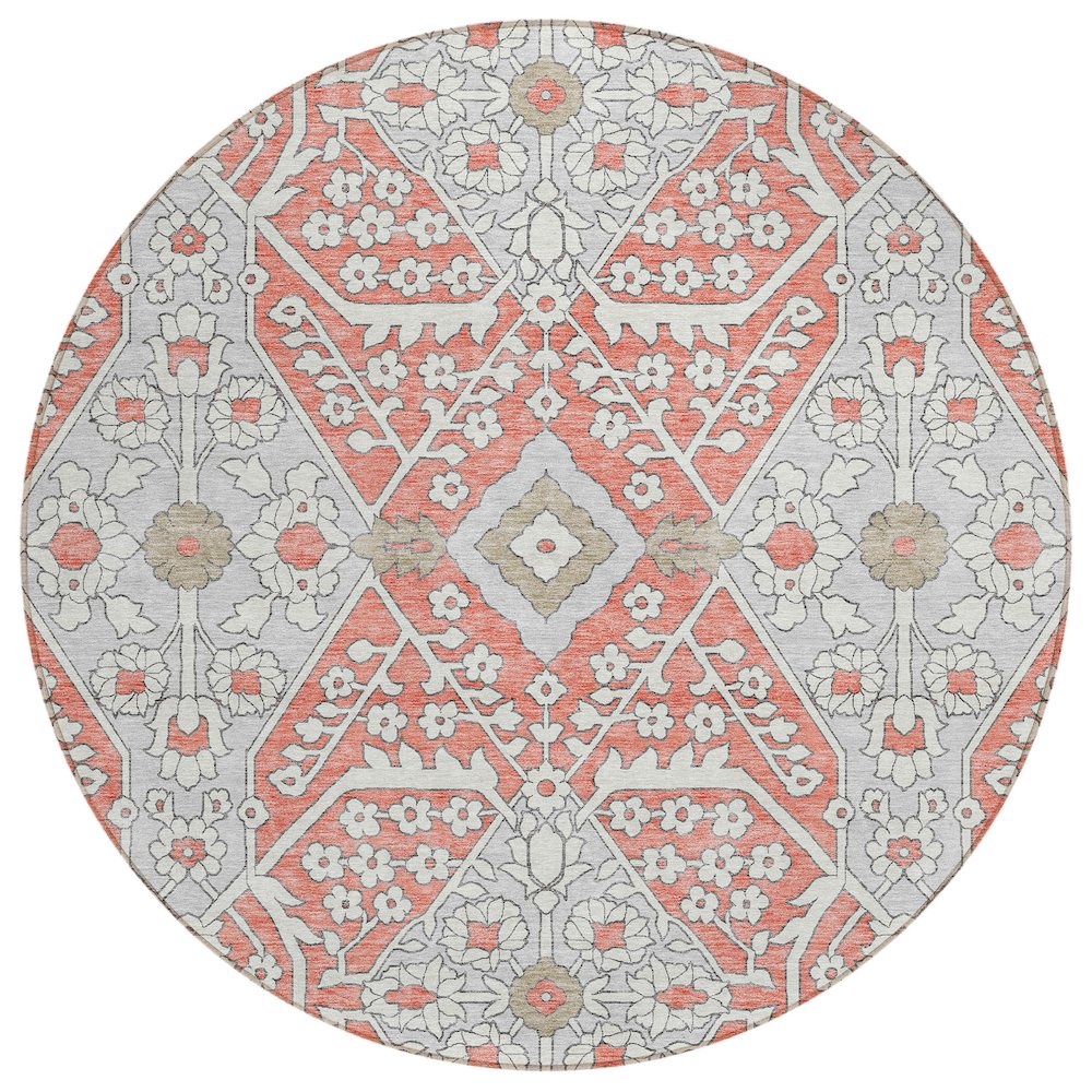 Chantille ACN863 Orange 8' x 8' Rug. Picture 1