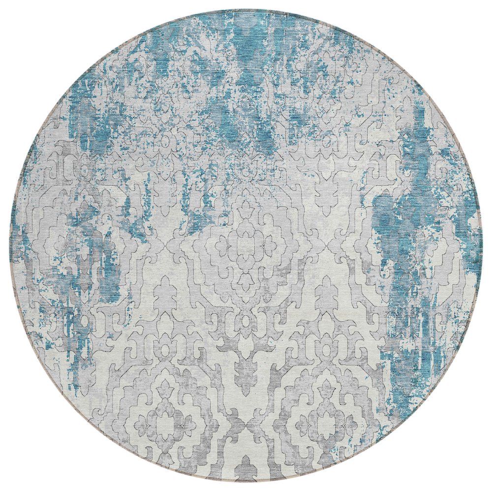 Chantille ACN864 Teal 8' x 8' Rug. Picture 1