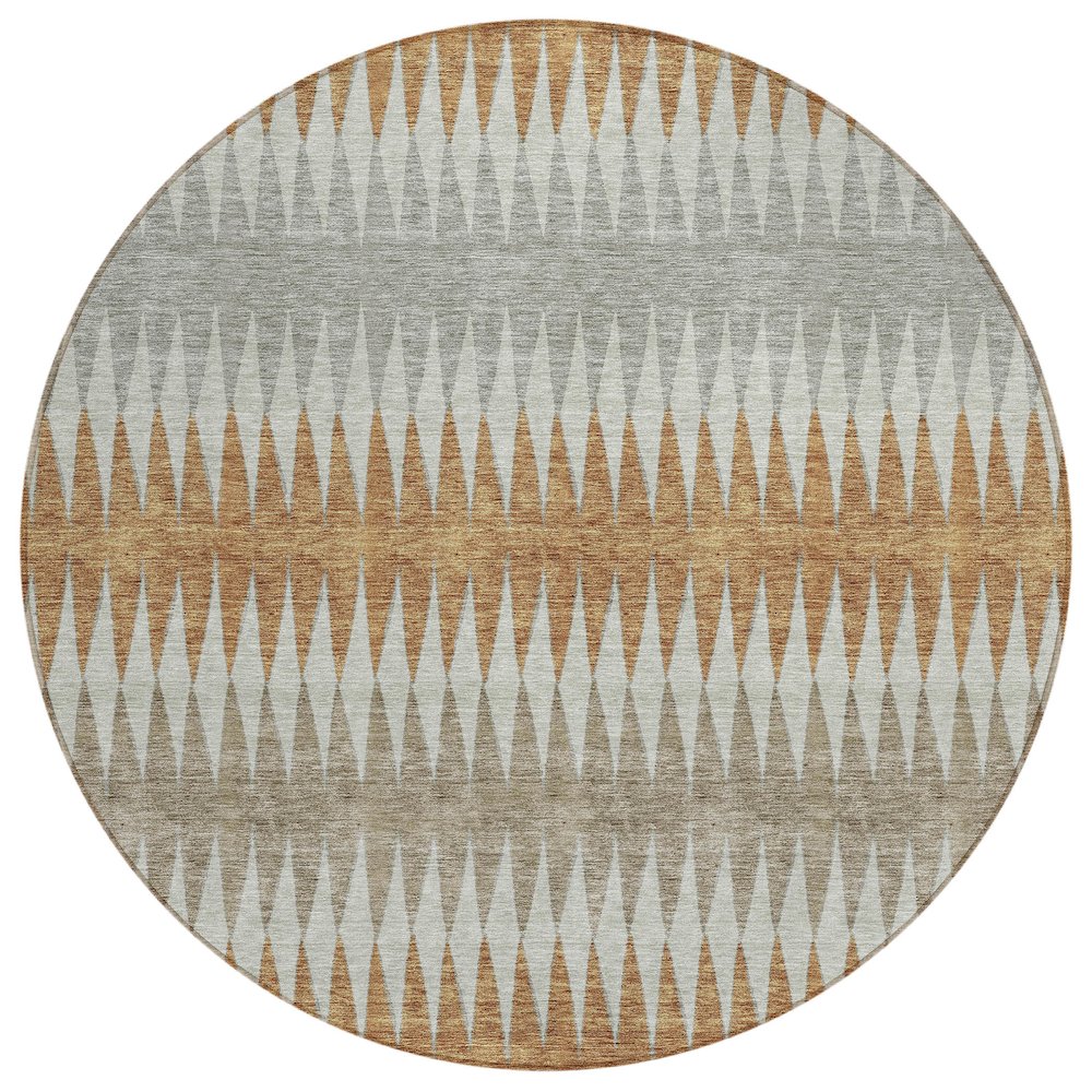 Chantille ACN867 Orange 8' x 8' Rug. Picture 1