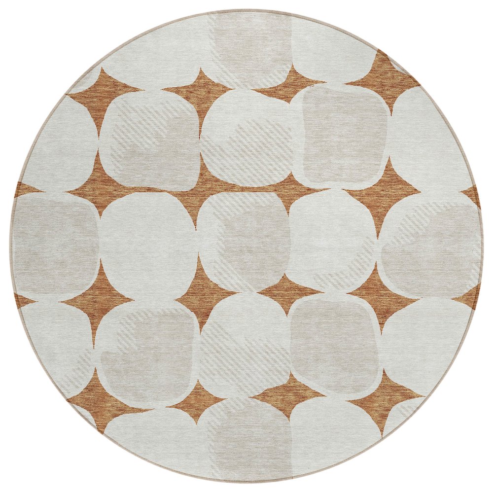 Chantille ACN870 Orange 8' x 8' Rug. Picture 1