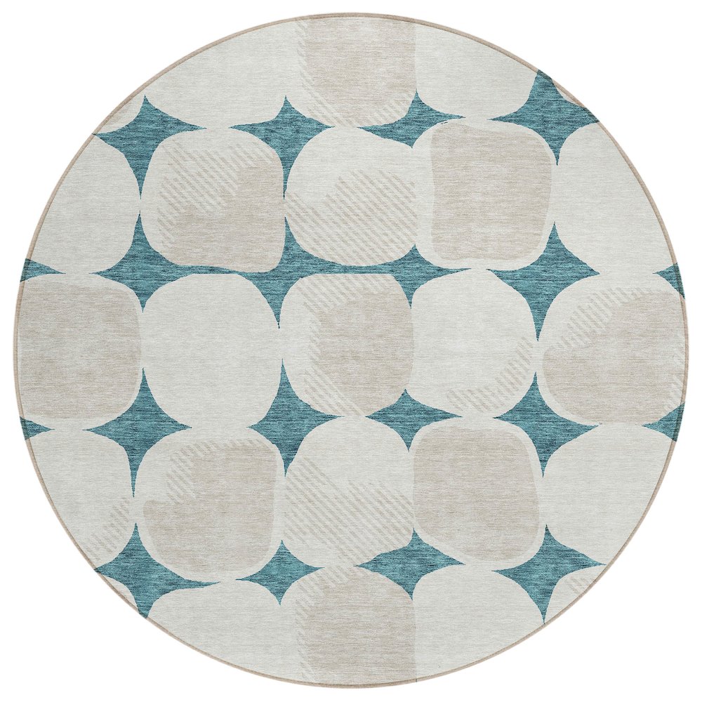 Chantille ACN870 Teal 8' x 8' Rug. Picture 1
