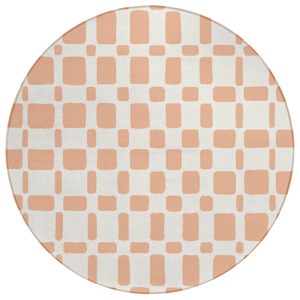Chantille ACN871 Orange 8' x 8' Rug. Picture 1