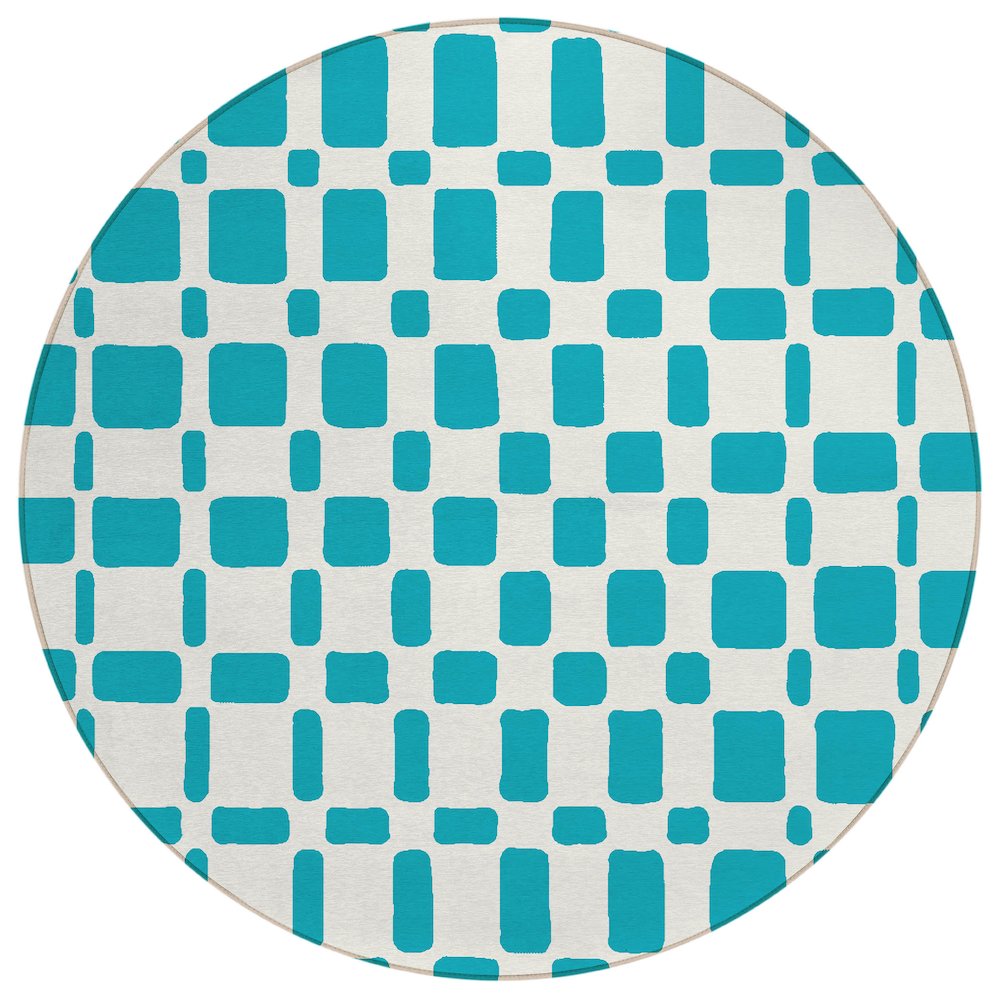 Chantille ACN871 Teal 8' x 8' Rug. Picture 1
