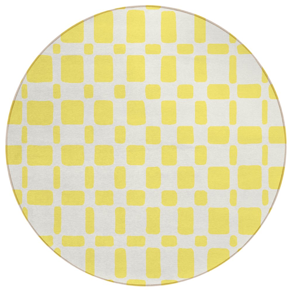 Chantille ACN871 Gold 8' x 8' Rug. Picture 1