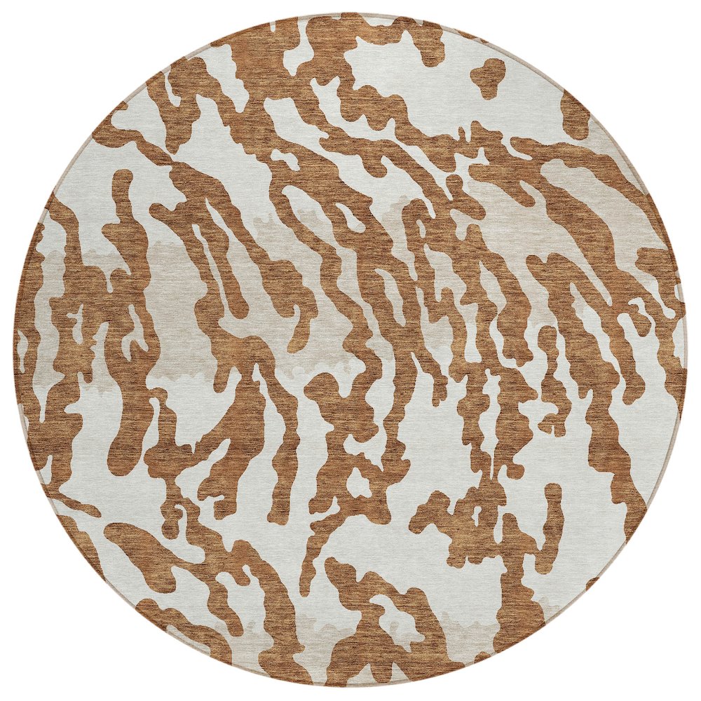 Chantille ACN873 Orange 8' x 8' Rug. Picture 1