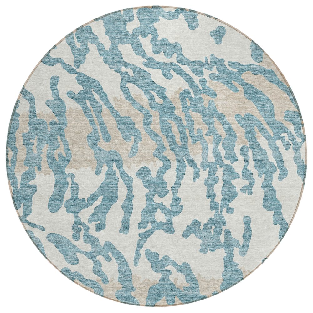 Chantille ACN873 Teal 8' x 8' Rug. Picture 1