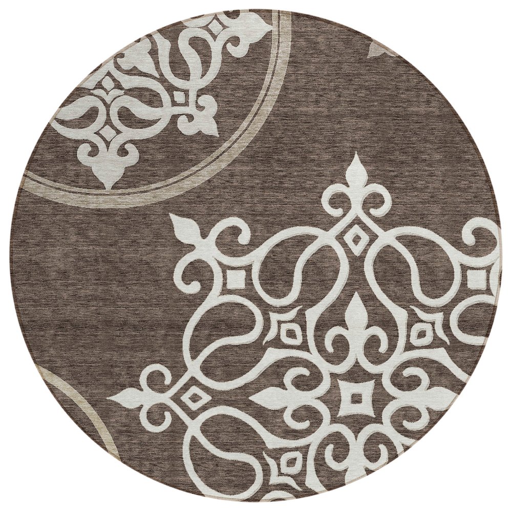 Chantille ACN874 Brown 8' x 8' Rug. Picture 1