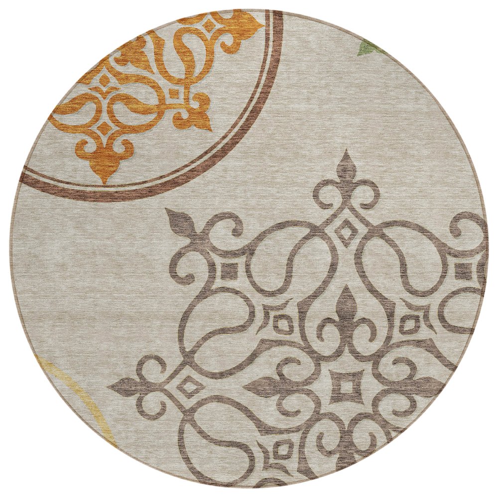 Chantille ACN874 Brown 8' x 8' Rug. Picture 1