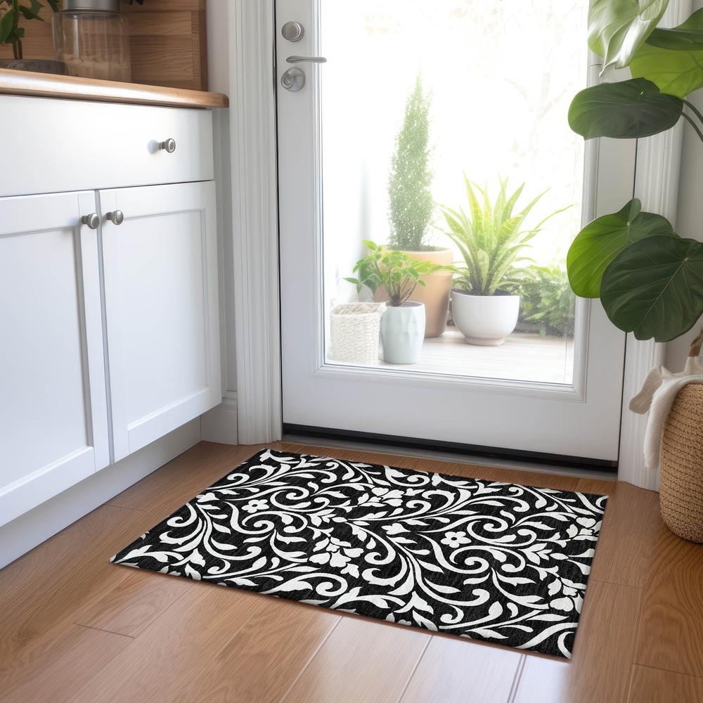 Chantille ACN875 Black 1'8" x 2'6" Rug. Picture 5