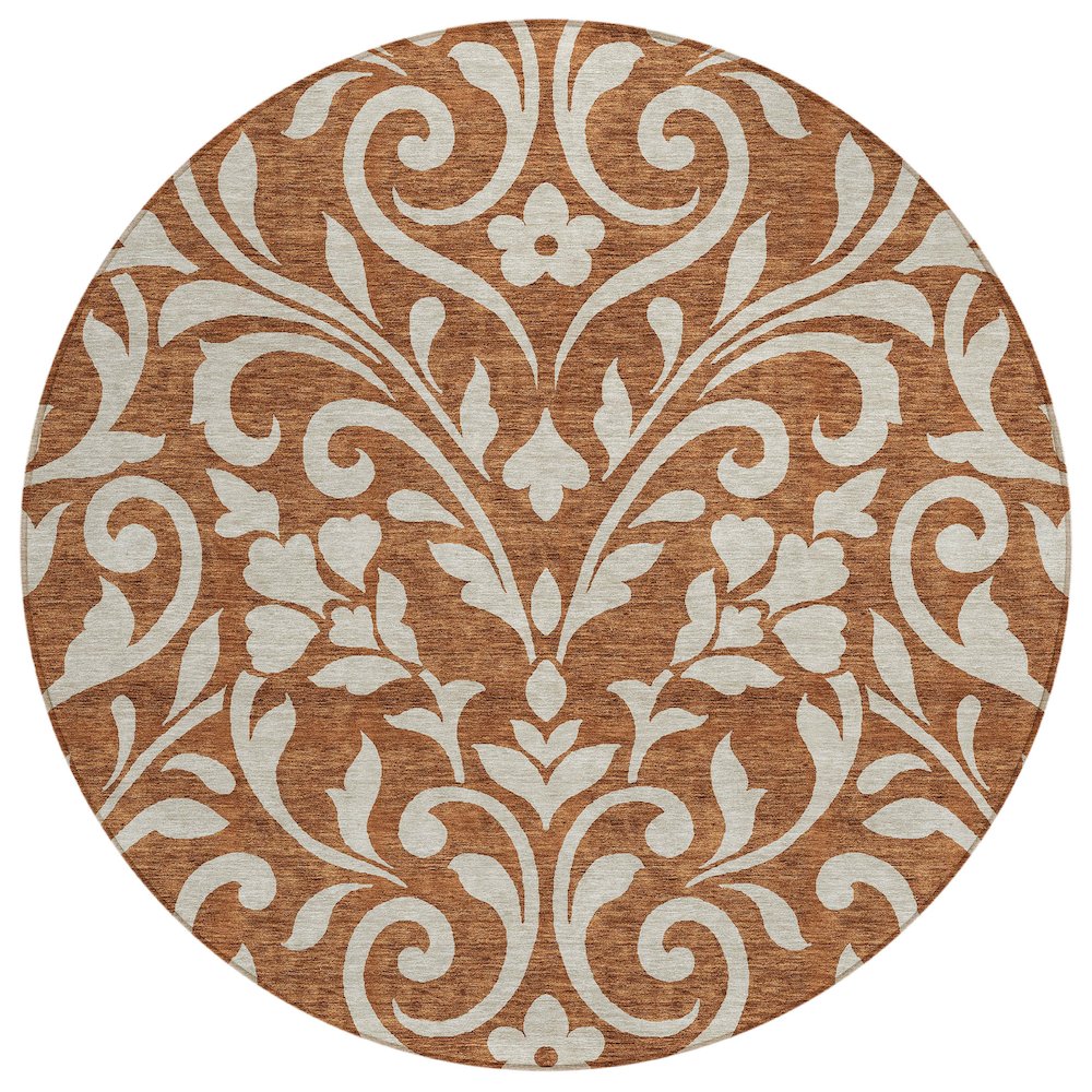 Chantille ACN875 Orange 8' x 8' Rug. Picture 1