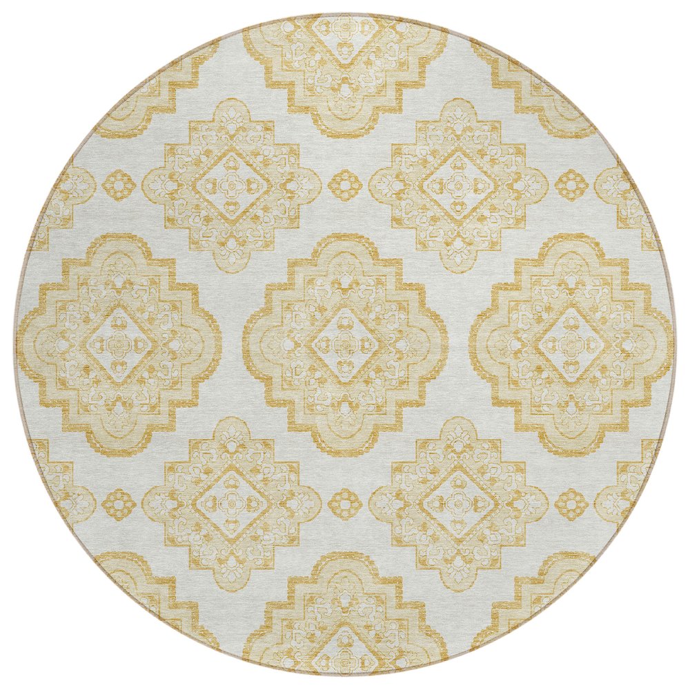 Chantille ACN878 Gold 8' x 8' Rug. Picture 1