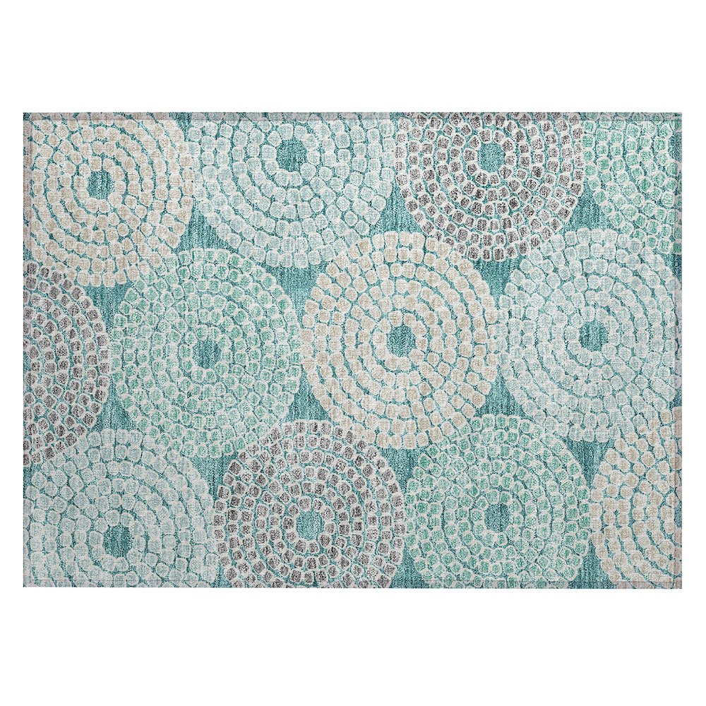 Chantille ACN882 Teal 1'8" x 2'6" Rug. Picture 1