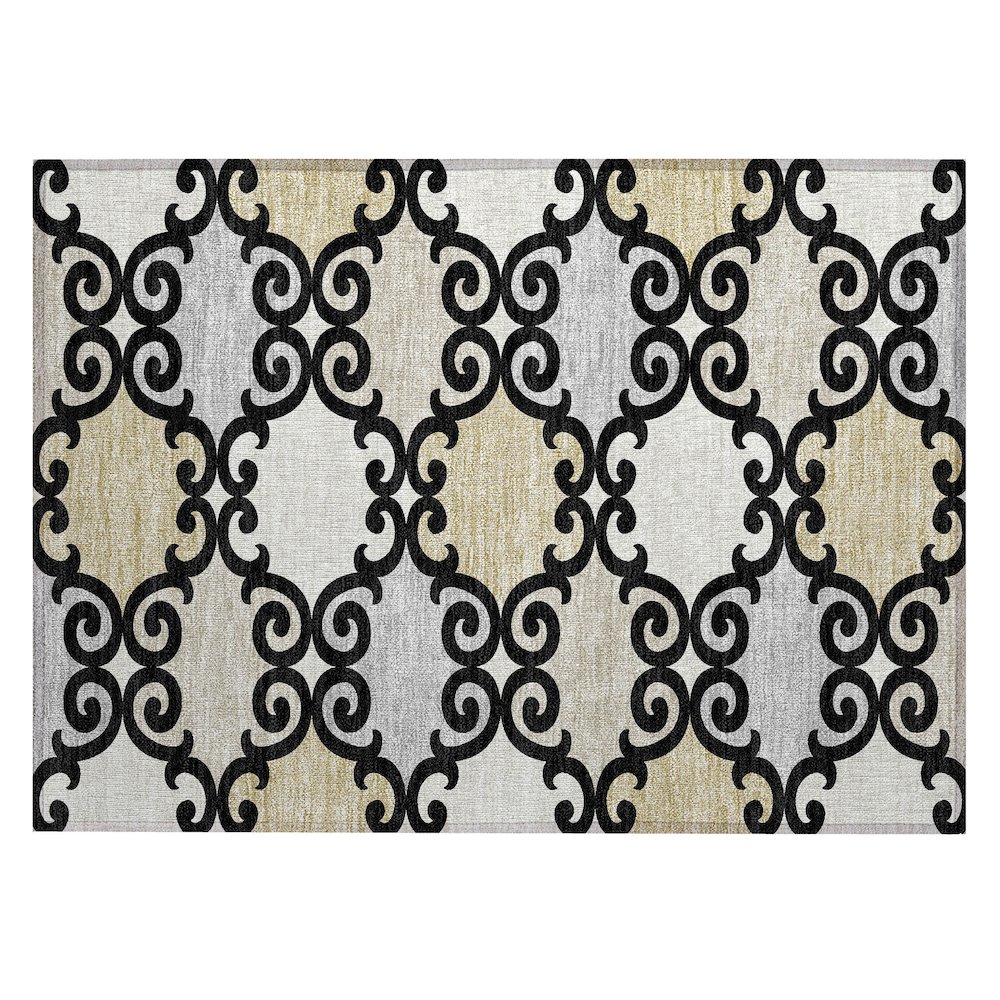 Chantille ACN883 Black 1'8" x 2'6" Rug. Picture 1