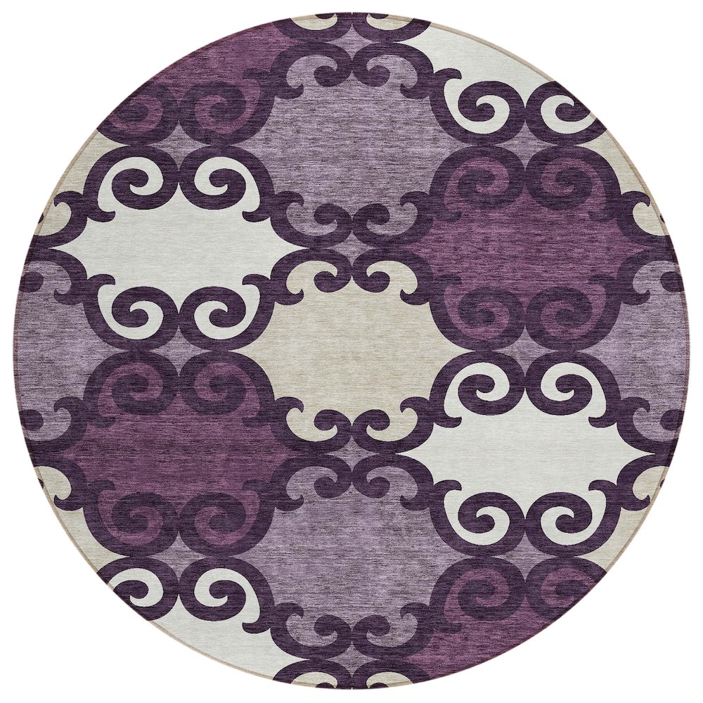 Chantille ACN883 Purple 8' x 8' Rug. Picture 1