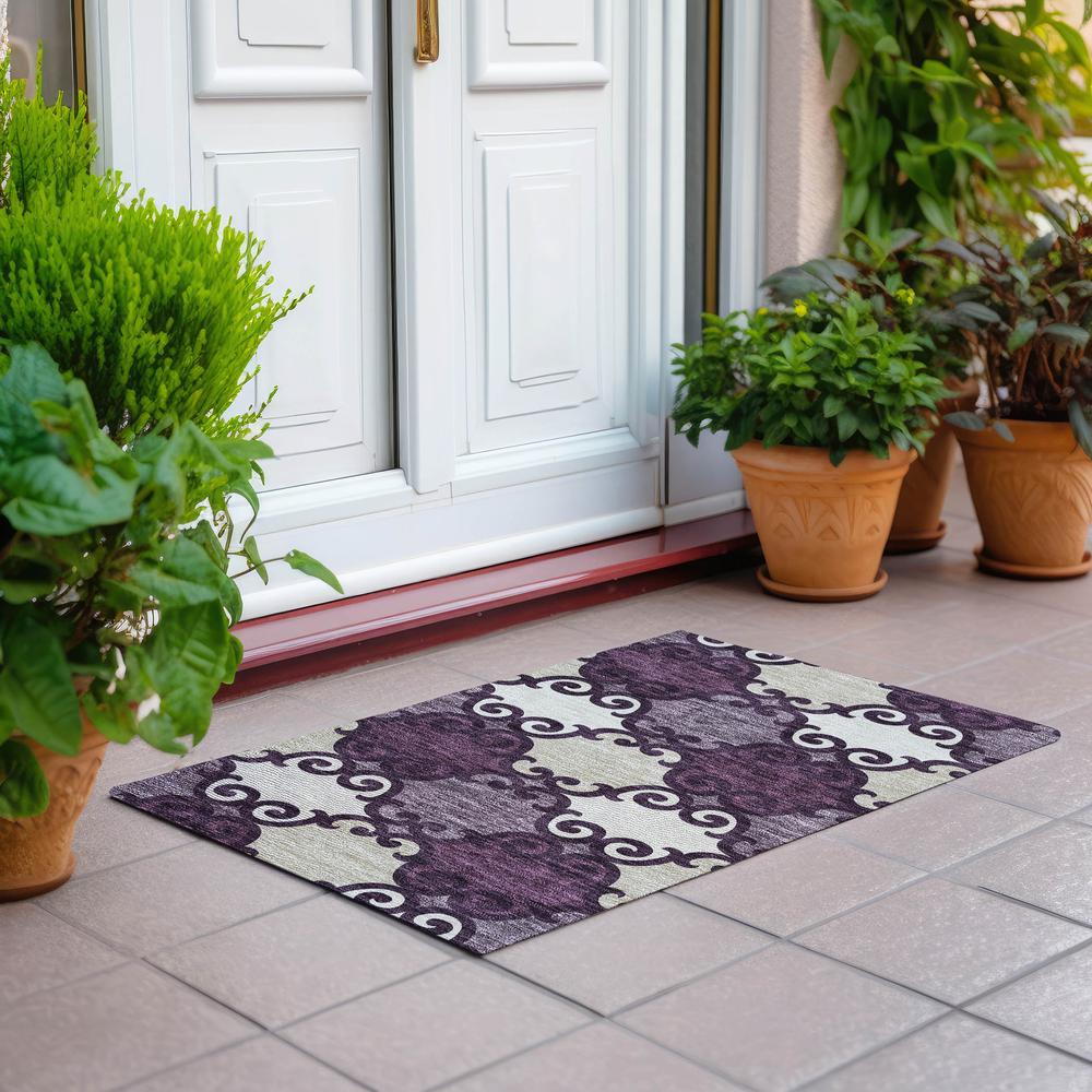 Chantille ACN883 Purple 1'8" x 2'6" Rug. Picture 6