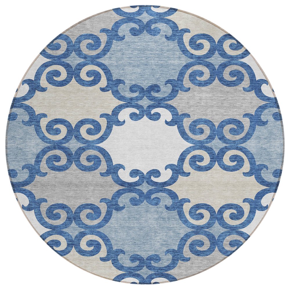Chantille ACN883 Blue 8' x 8' Rug. Picture 1