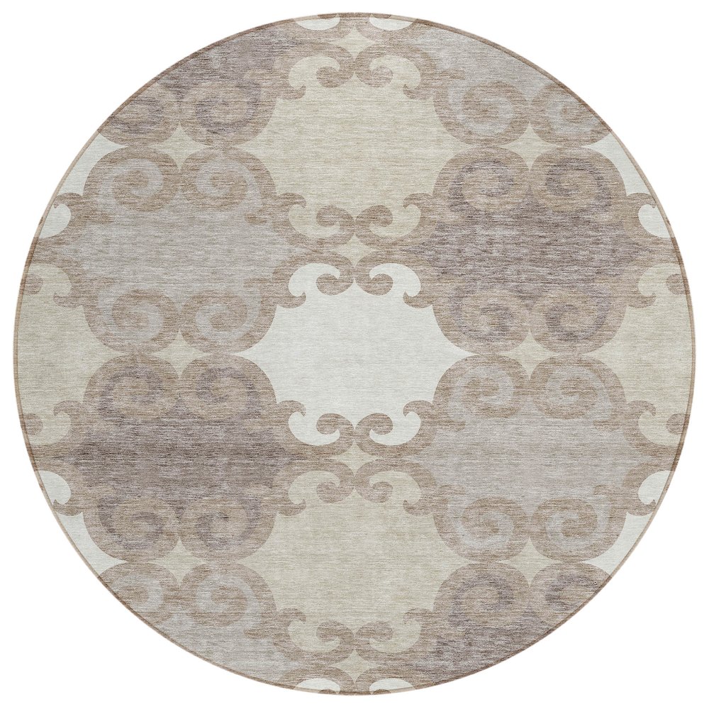 Chantille ACN883 Brown 8' x 8' Rug. Picture 1