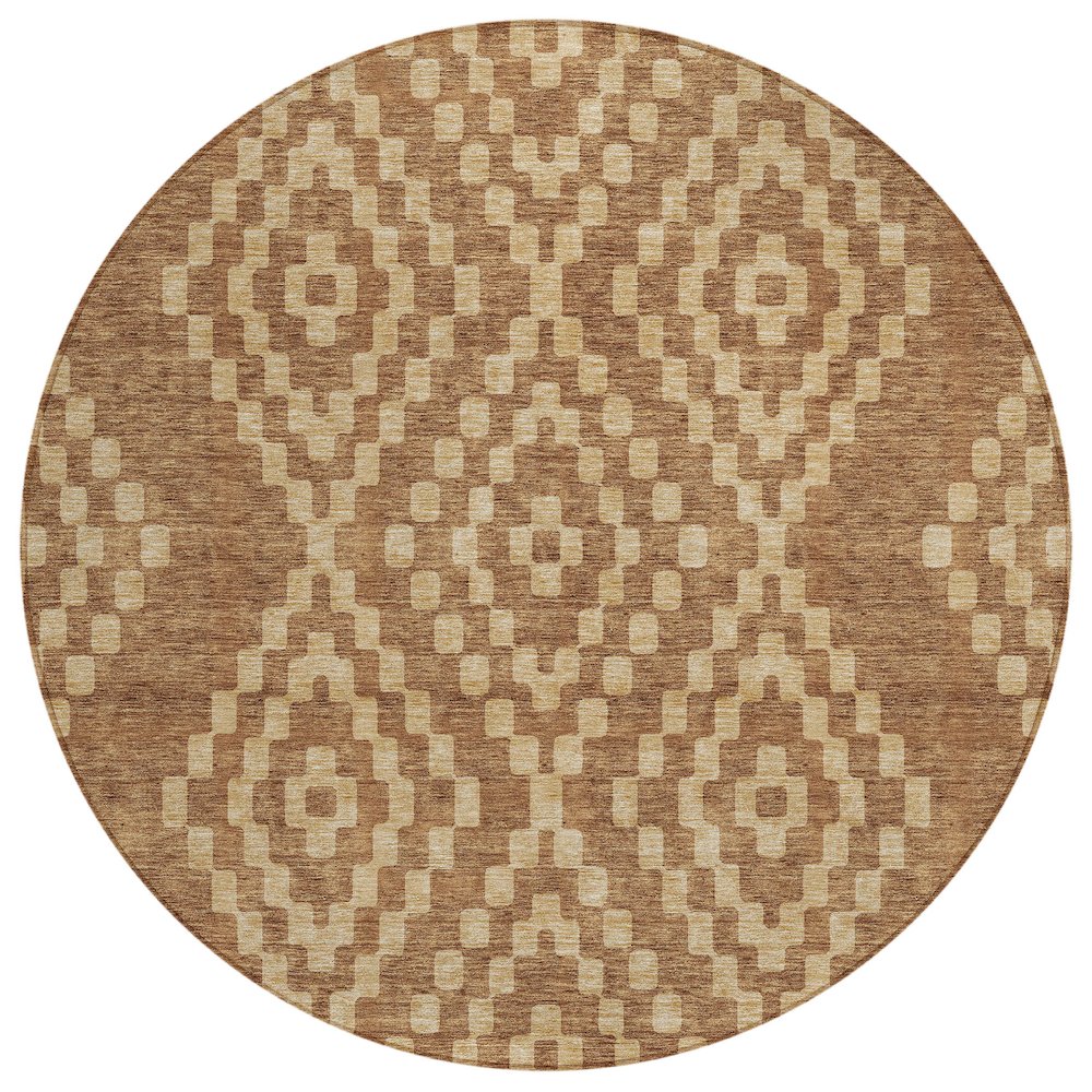 Chantille ACN891 Orange 8' x 8' Rug. Picture 1