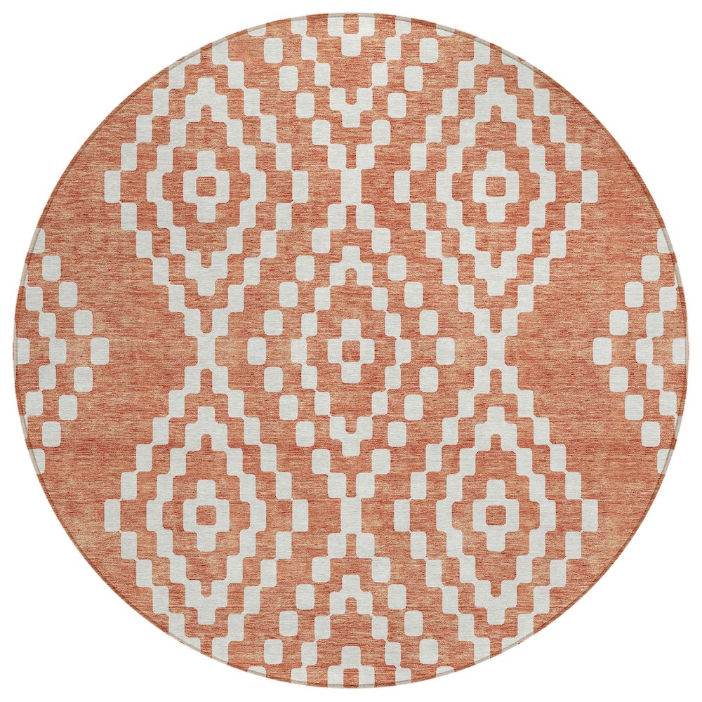 Chantille ACN891 Orange 8' x 8' Rug. Picture 1
