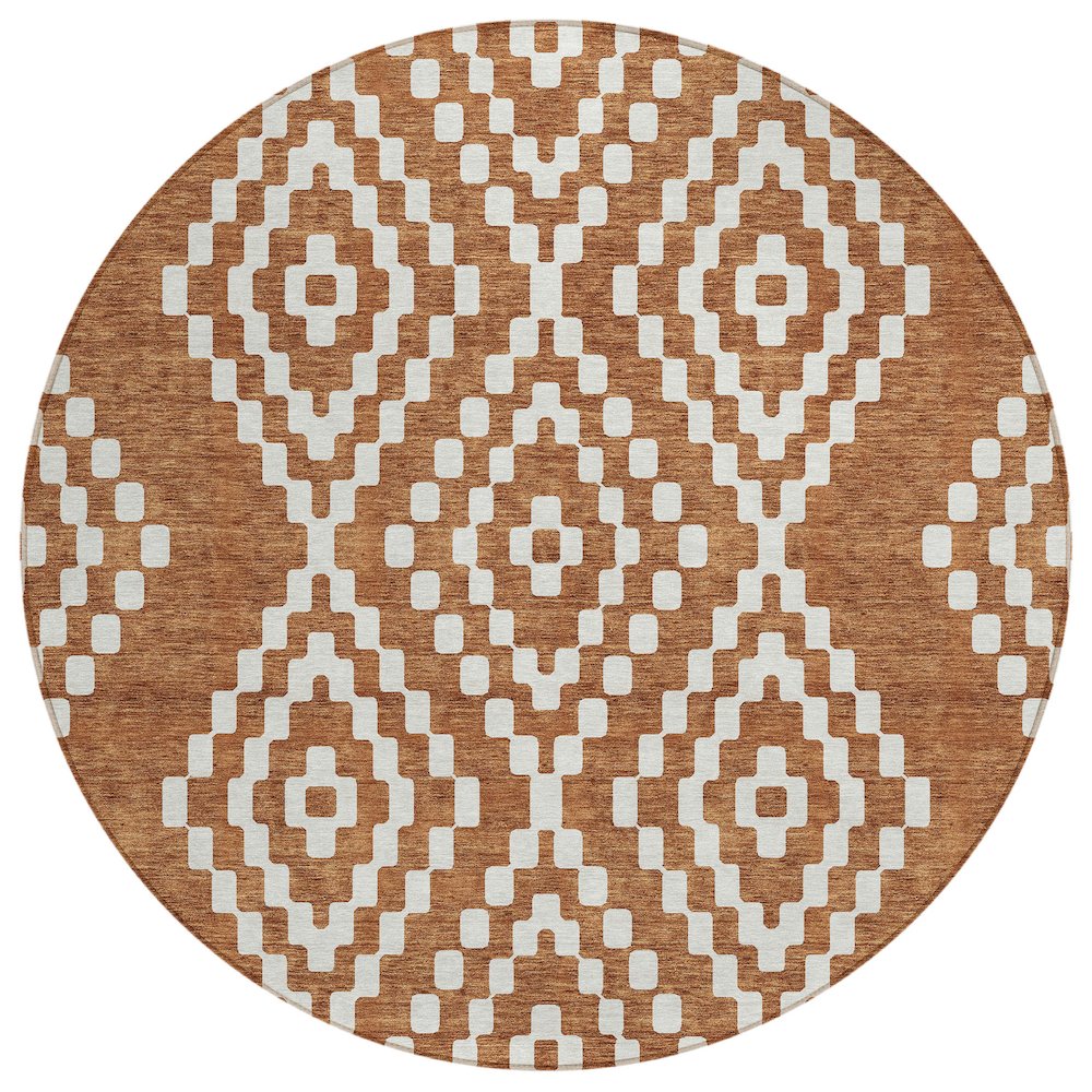 Chantille ACN891 Orange 8' x 8' Rug. Picture 1
