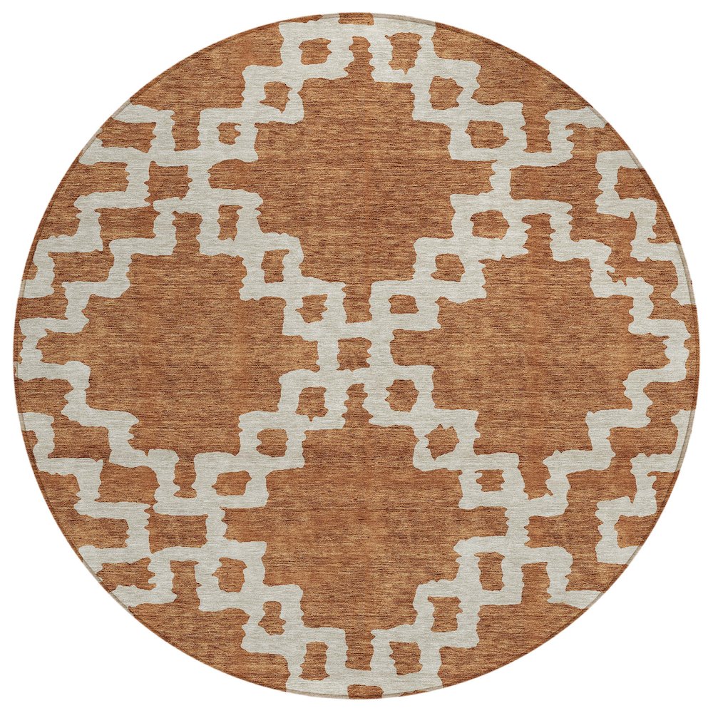 Chantille ACN902 Orange 8' x 8' Rug. Picture 1