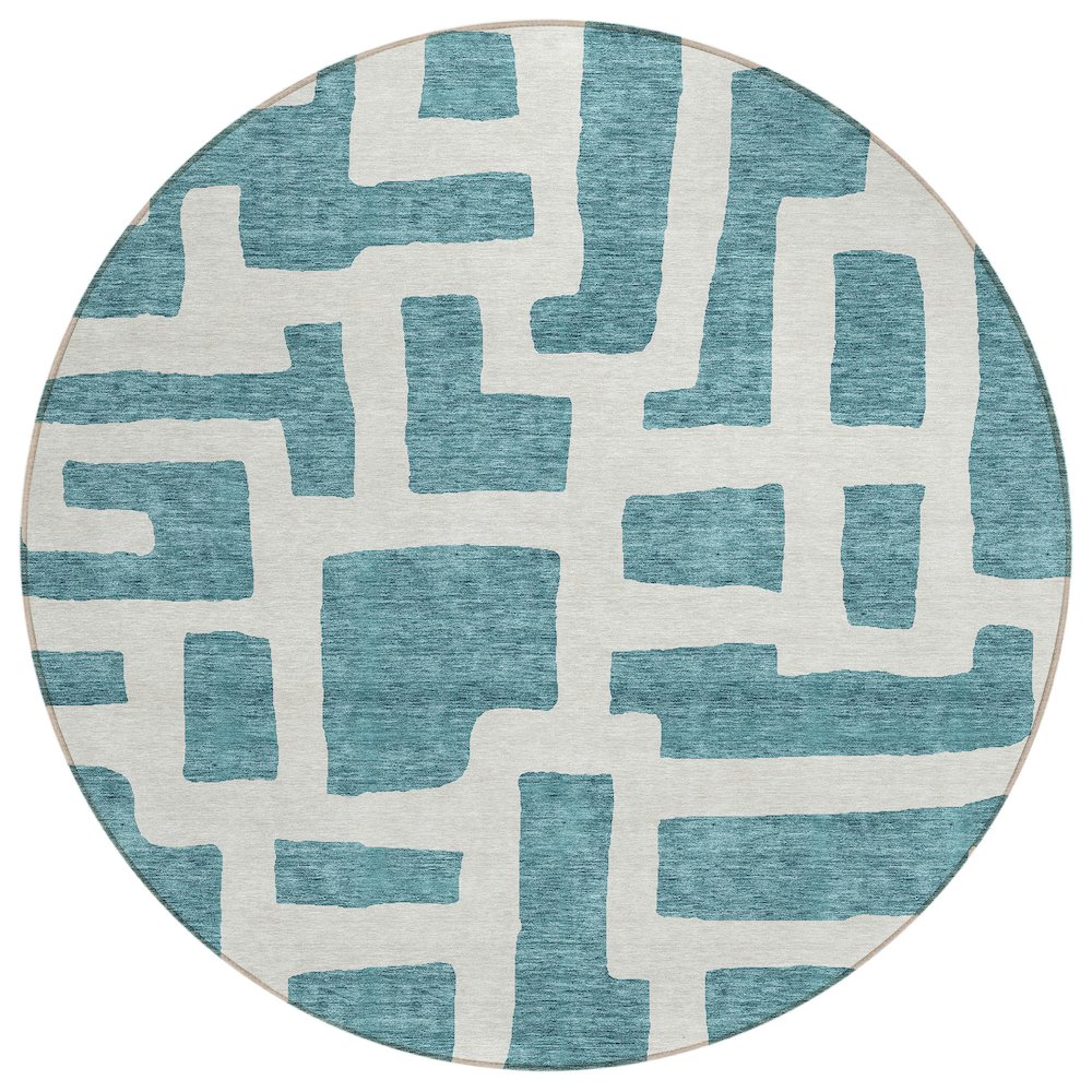 Chantille ACN903 Teal 8' x 8' Rug. Picture 1