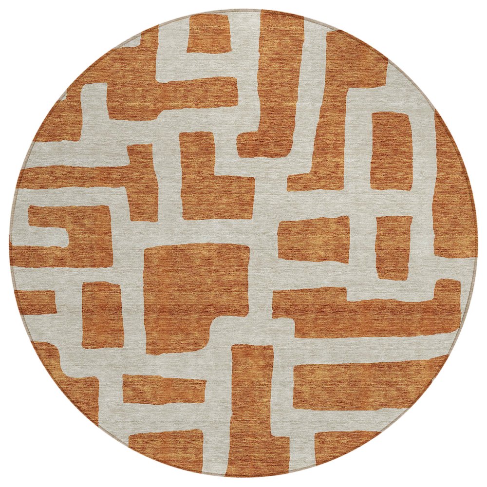 Chantille ACN903 Orange 8' x 8' Rug. Picture 1