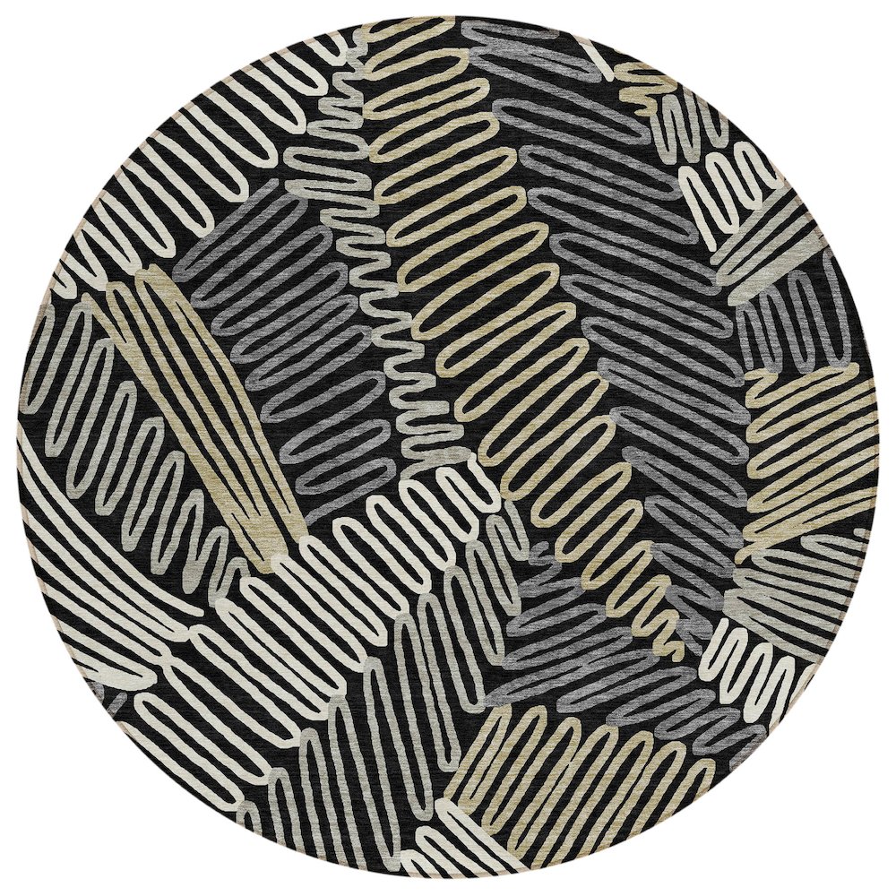 Chantille ACN904 Black 8' x 8' Rug. Picture 1