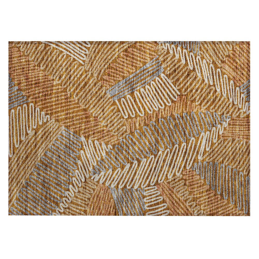 Chantille ACN904 Orange 1'8" x 2'6" Rug. Picture 1