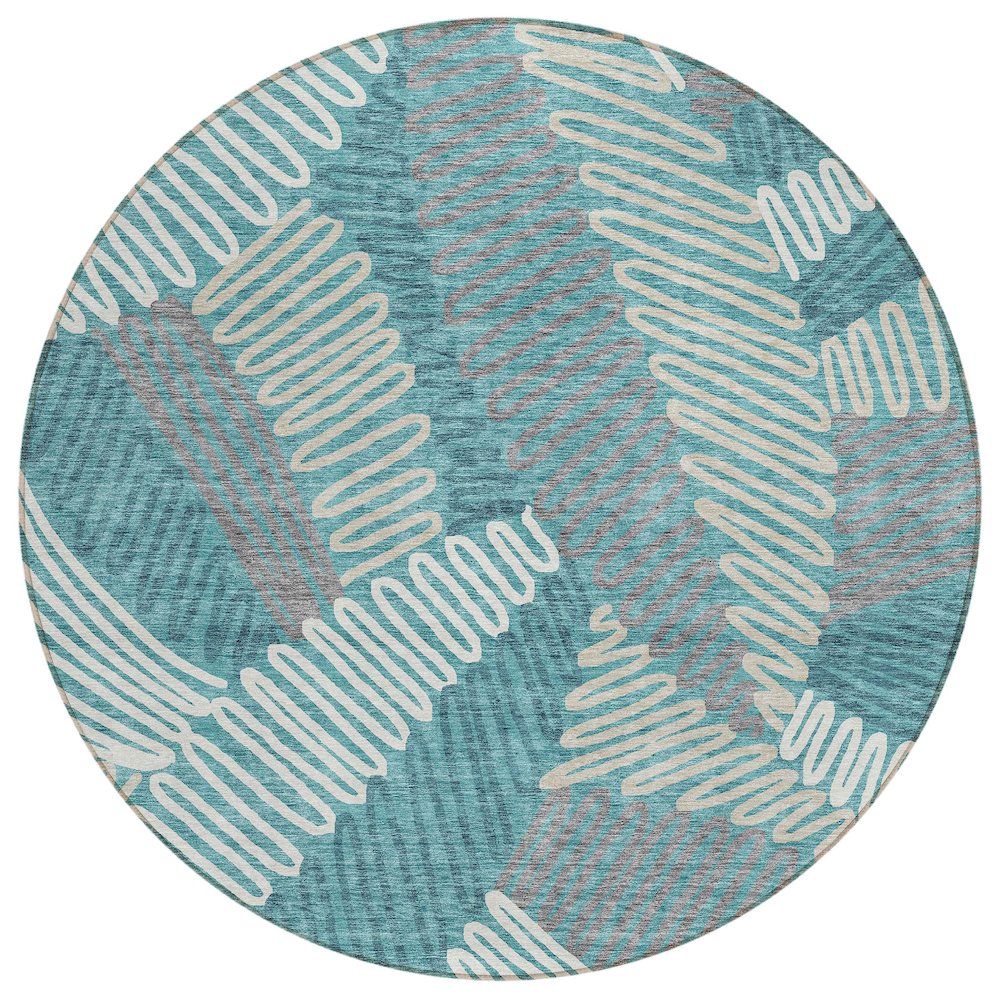 Chantille ACN904 Teal 8' x 8' Rug. Picture 1