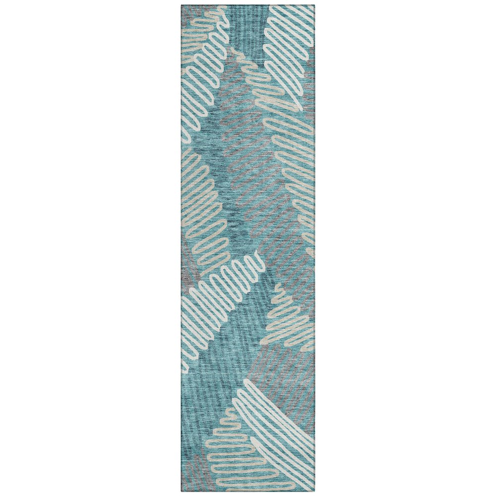 Chantille ACN904 Teal 2'3" x 7'6" Rug. Picture 1