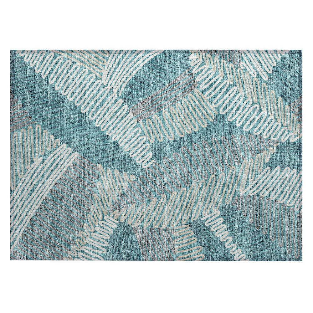 Chantille ACN904 Teal 1'8" x 2'6" Rug. Picture 1
