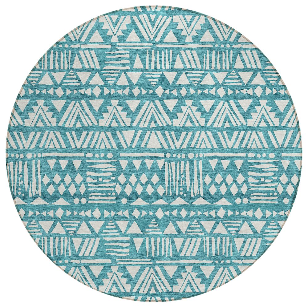 Chantille ACN907 Teal 8' x 8' Rug. Picture 1