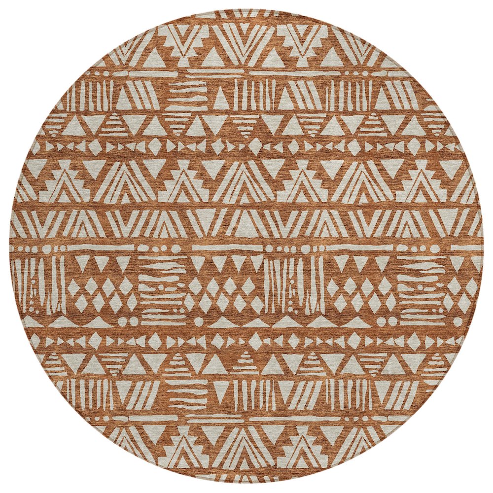Chantille ACN907 Orange 8' x 8' Rug. Picture 1