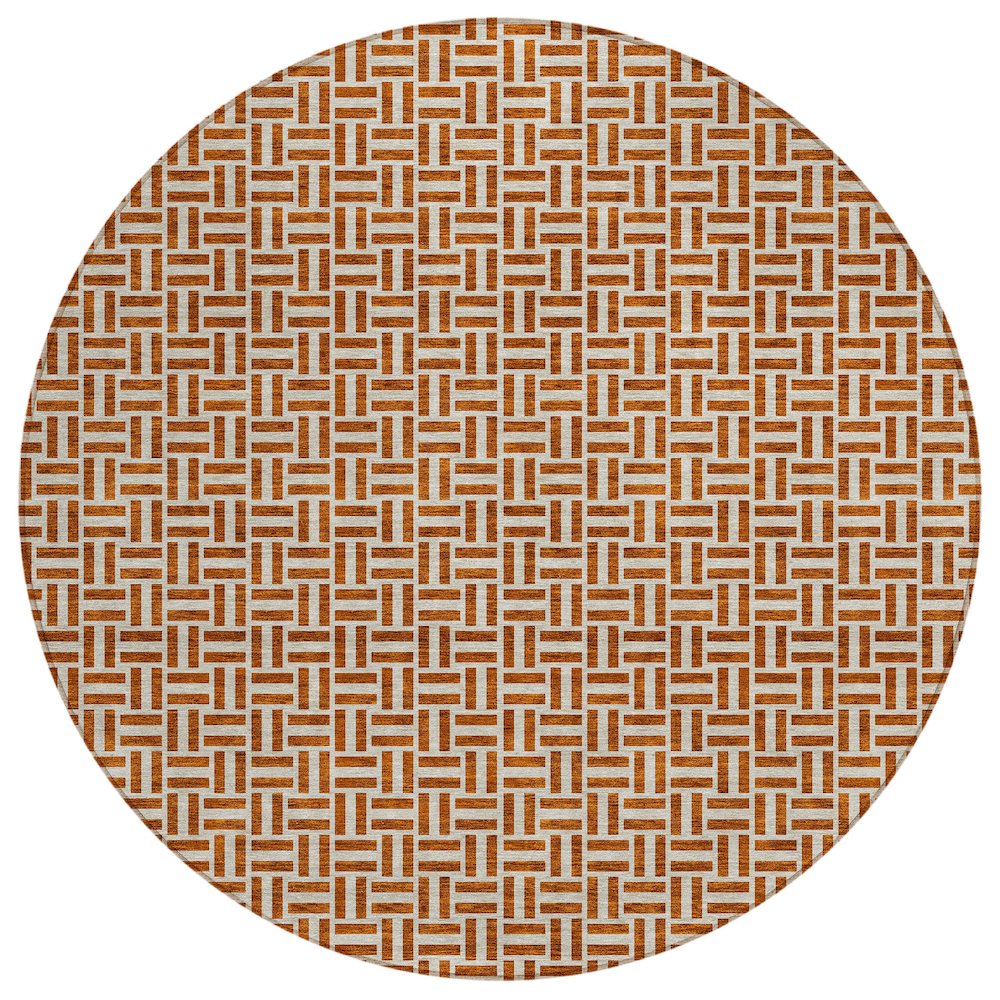 Chantille ACN911 Orange 8' x 8' Rug. Picture 1