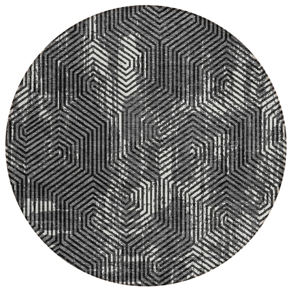 Chantille ACN912 Black 8' x 8' Rug. Picture 1