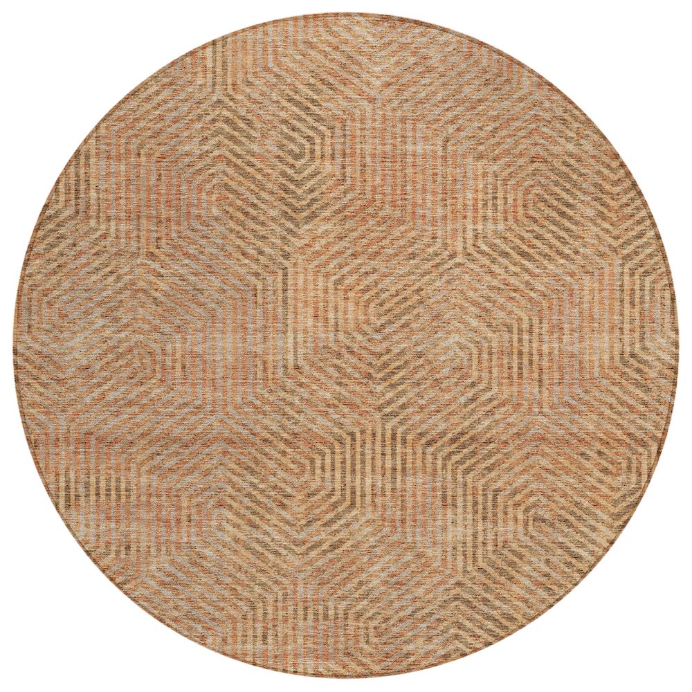 Chantille ACN912 Orange 8' x 8' Rug. Picture 1