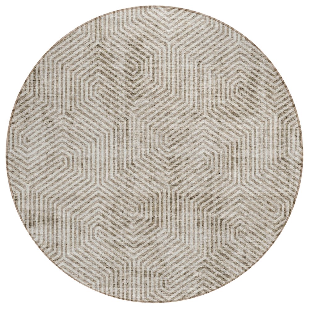Chantille ACN912 Brown 8' x 8' Rug. Picture 1