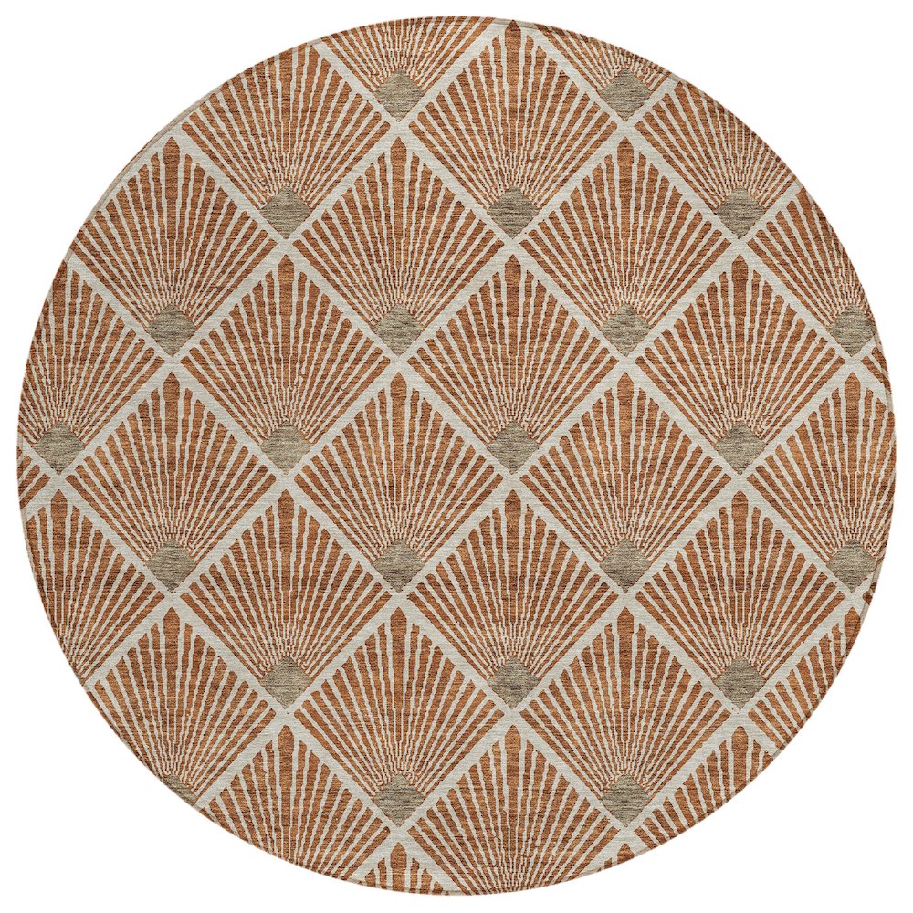 Chantille ACN914 Orange 8' x 8' Rug. Picture 1