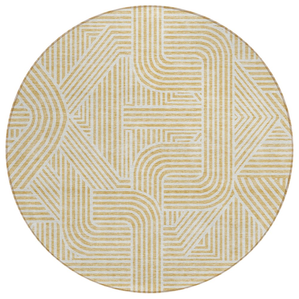 Chantille ACN917 Gold 8' x 8' Rug. Picture 1