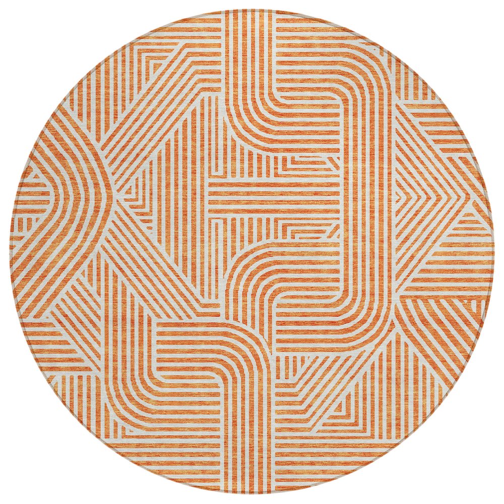 Chantille ACN917 Orange 8' x 8' Rug. Picture 1