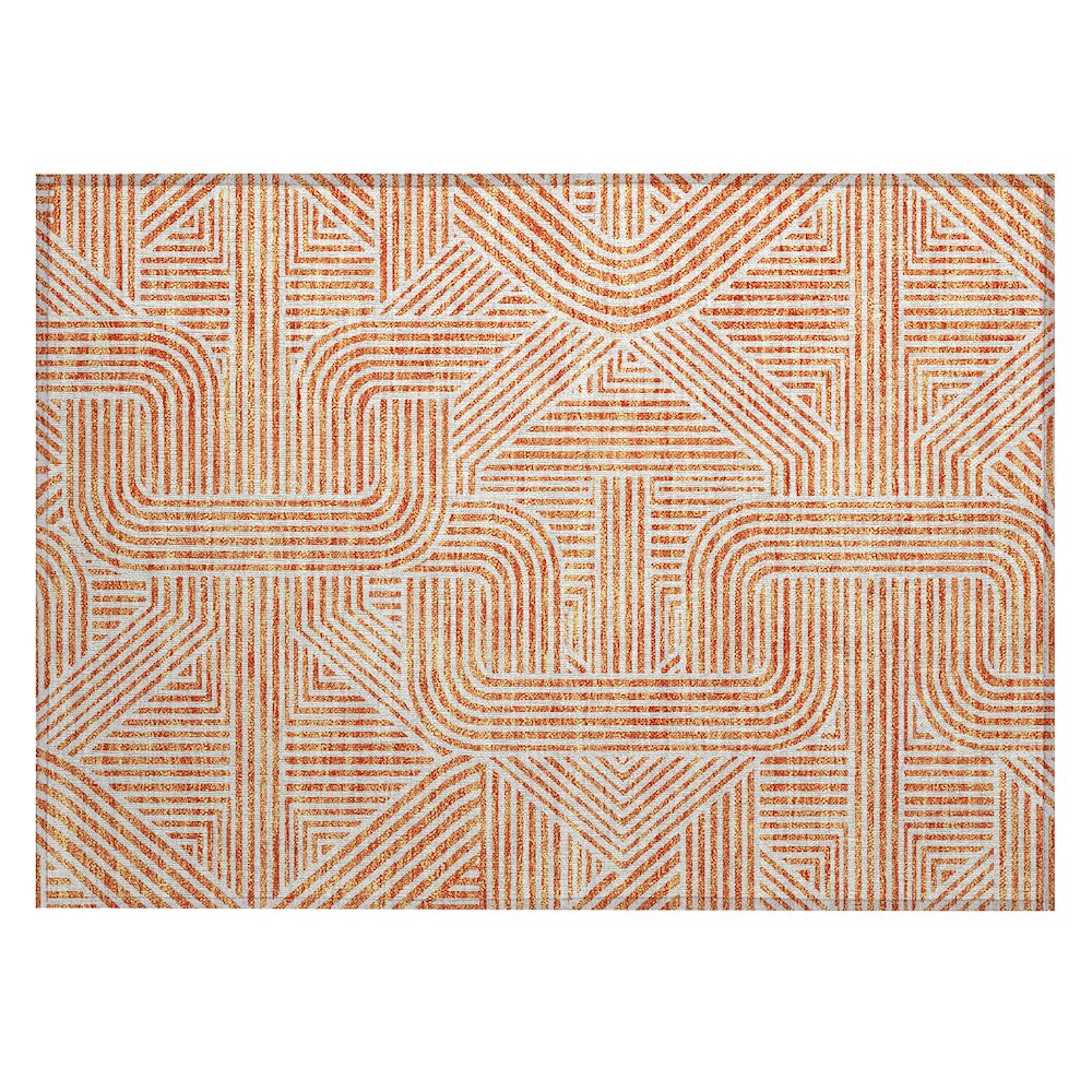 Chantille ACN917 Orange 1'8" x 2'6" Rug. Picture 1