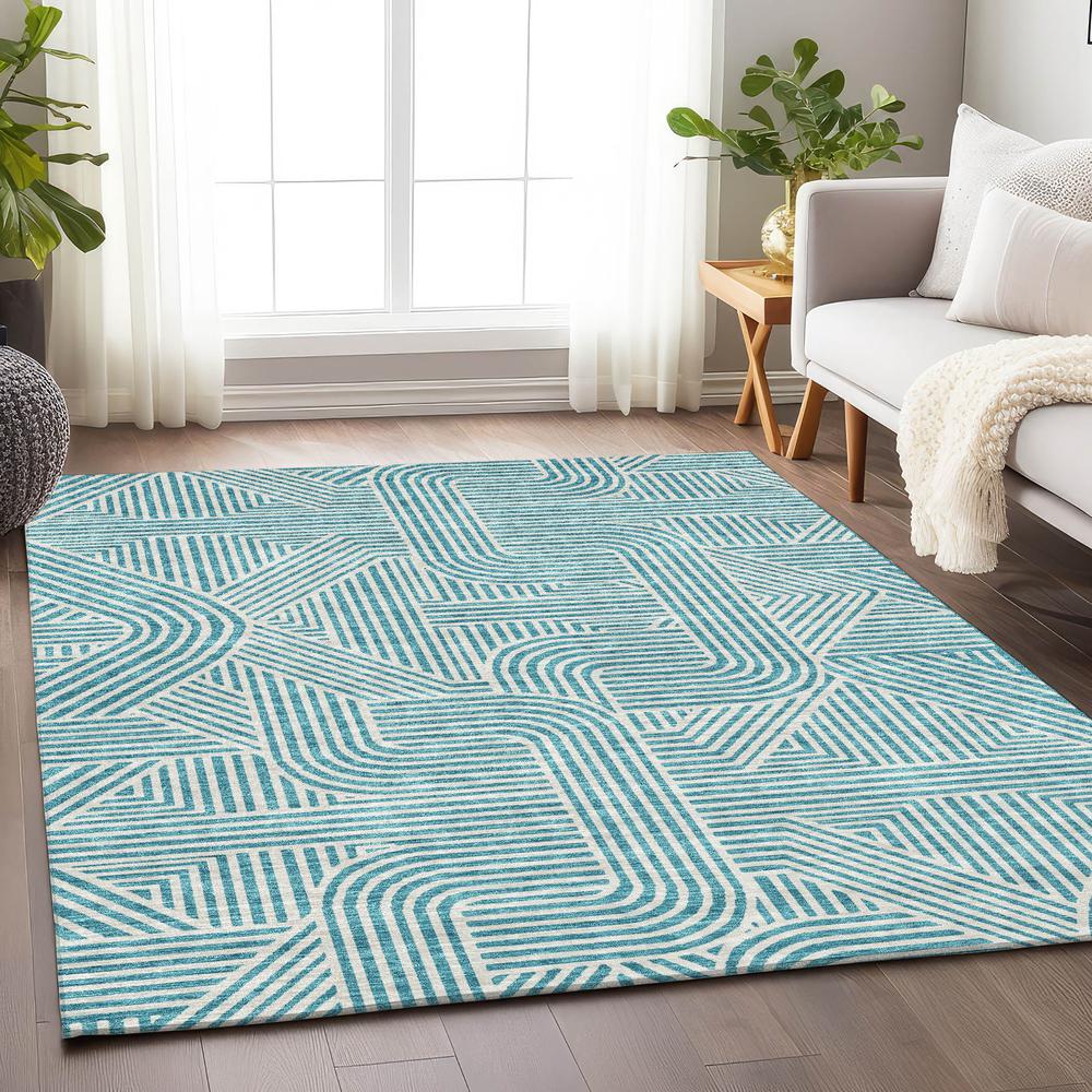 Chantille ACN917 Teal 2'6" x 3'10" Rug. Picture 5