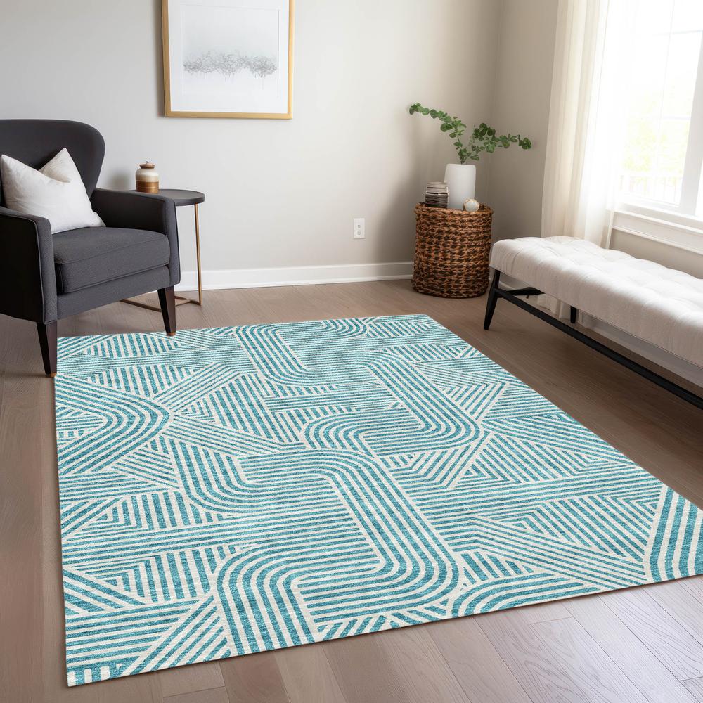 Chantille ACN917 Teal 2'6" x 3'10" Rug. Picture 6