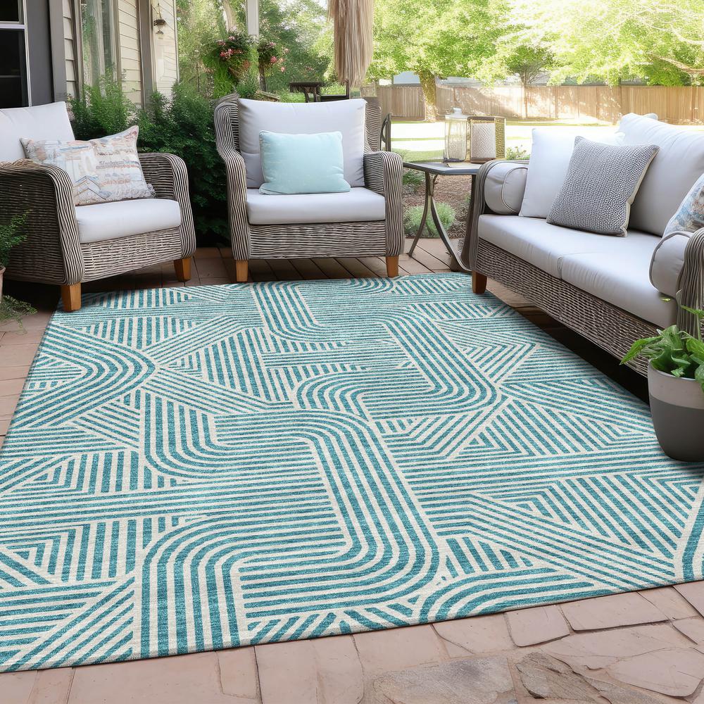 Chantille ACN917 Teal 2'6" x 3'10" Rug. Picture 7