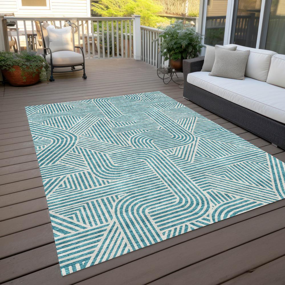 Chantille ACN917 Teal 2'6" x 3'10" Rug. Picture 8