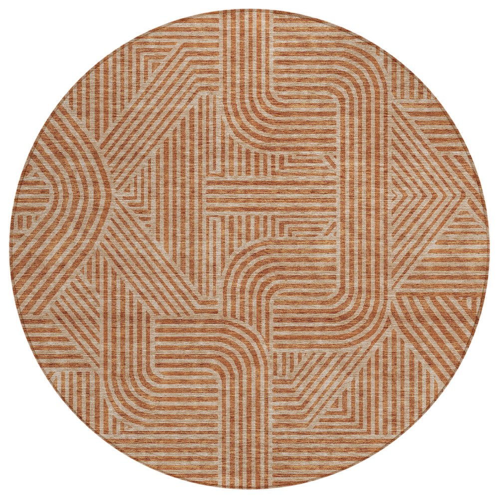 Chantille ACN917 Orange 8' x 8' Rug. Picture 1