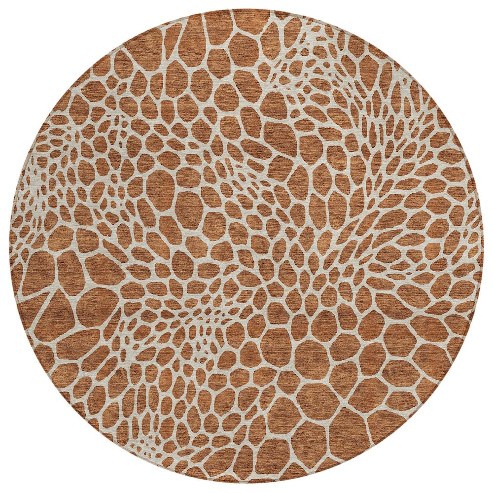 Chantille ACN919 Orange 8' x 8' Rug. Picture 1
